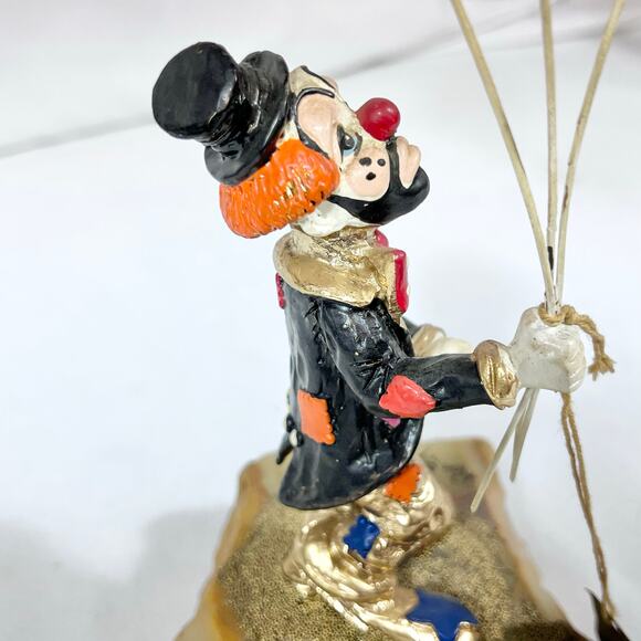 Ron Lee Clown with Balloons Figurine Gold Onyx Hand Painted Signed 1979 Early - Picture 11 of 16
